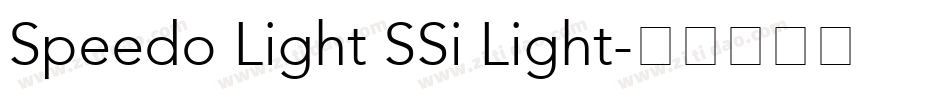Speedo Light SSi Light字体转换